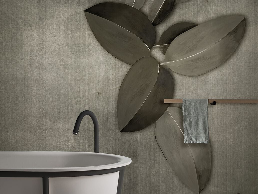 Обои с цветочными мотивами N.O.W. Edizioni CONCRETE / FICUS AUREA ARCH-00146339