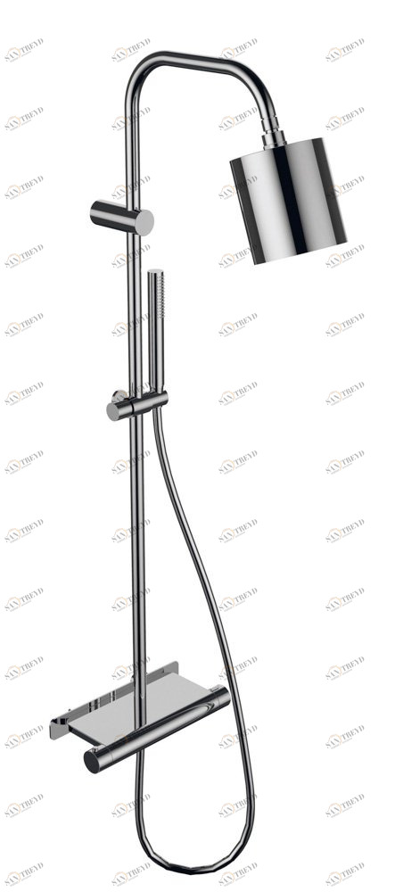 Душевая стойка с термостатическим смесителем, верхним душем 133 мм, ручным душем CEZARES MOON-CD-TA130-01