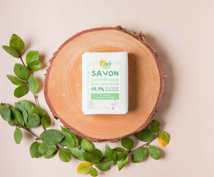 7205 CIGALE BIO Мыло твердое с эфирным маслом оливы Вкусляндия 