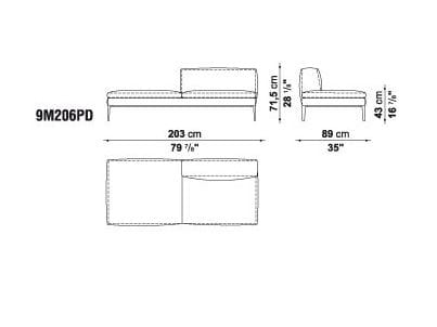 Угловой диван из ткани B&B Italia Michel ARCH-00050009 - Вид №18