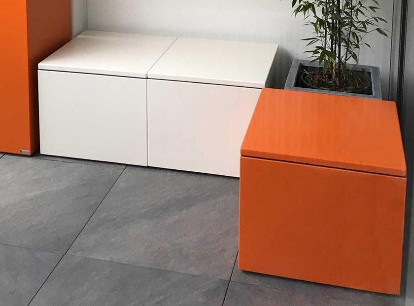 IMAGE'IN Скамья из фибробетона и алюминия с контейнером sun-id-1380321 - Вид №3