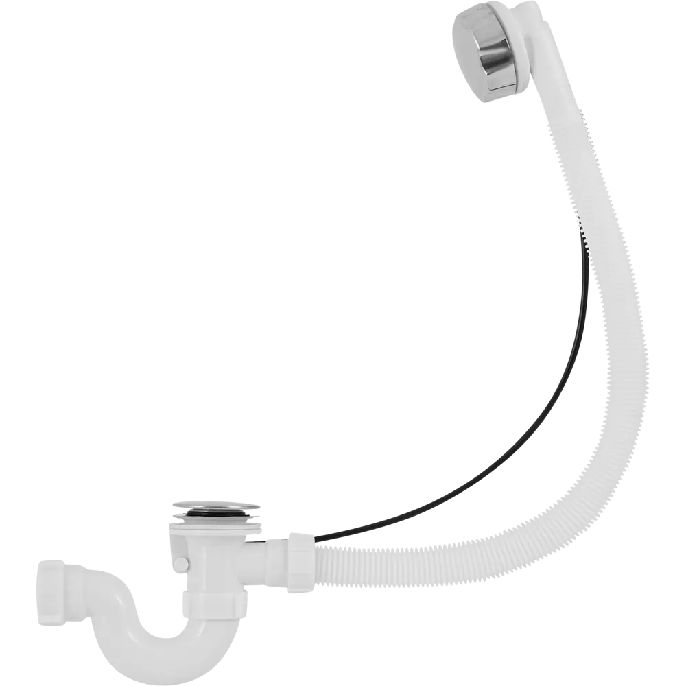 Сифон для ванны АНИ Пласт полуавтоматический с системой слива-перелива 84660201 STLM-0053550 - Вид №1