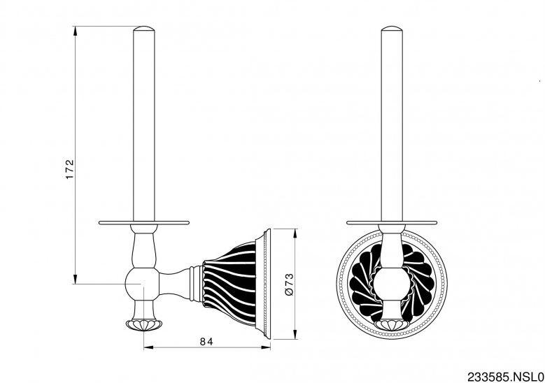Bronces Mestre Держатель запасного рулона Artica with porcelain 233585.nsl0.50 - Вид №1