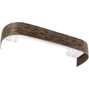 Карниз трехрядный составной Эдельвейс 200 пластик цвет шоколад