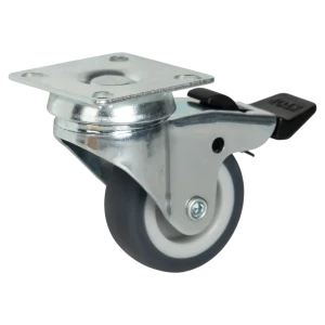 Поворотный мебельный ролик с тормозом 50 мм для твердых покрытий 89415348