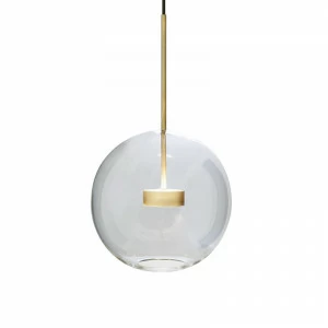 Светильник подвесной 30х30 см прозрачный Bolle 1 9214P-1 DELIGHT COLLECTION ДИЗАЙНЕРСКИЕ 00-3882298 Золото;прозрачный