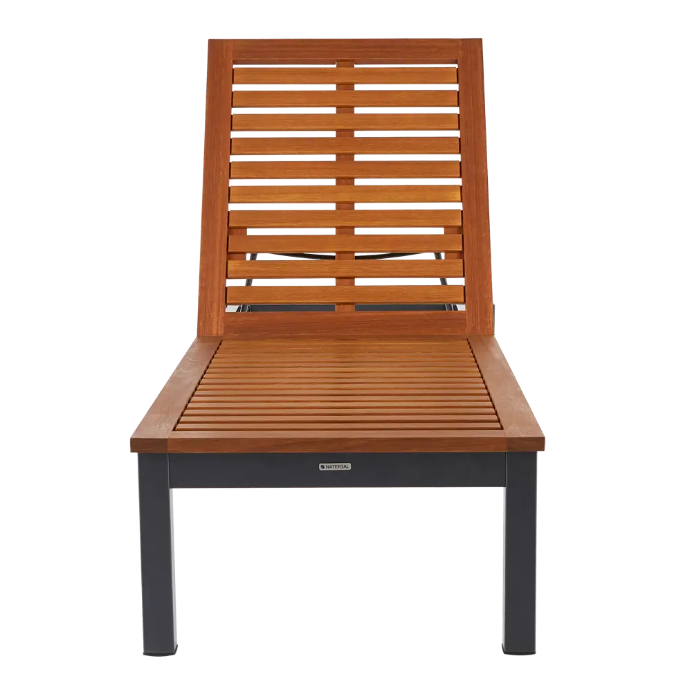 Шезлонг складной Naterial Oris 197.5x76x100.9 см алюминий/эвкалипт коричневый STLM-2115362 - Вид №3