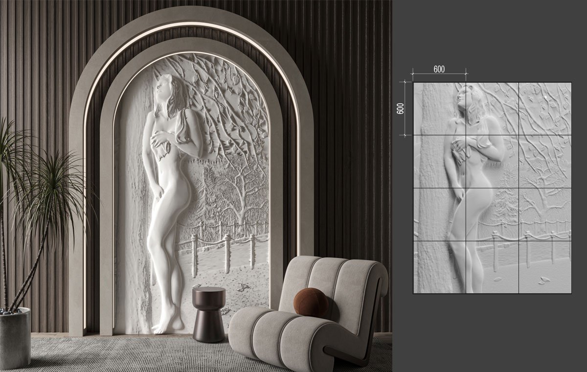 B-50 NAKED LAB.Space Барельеф B-50-1 - Вид №1