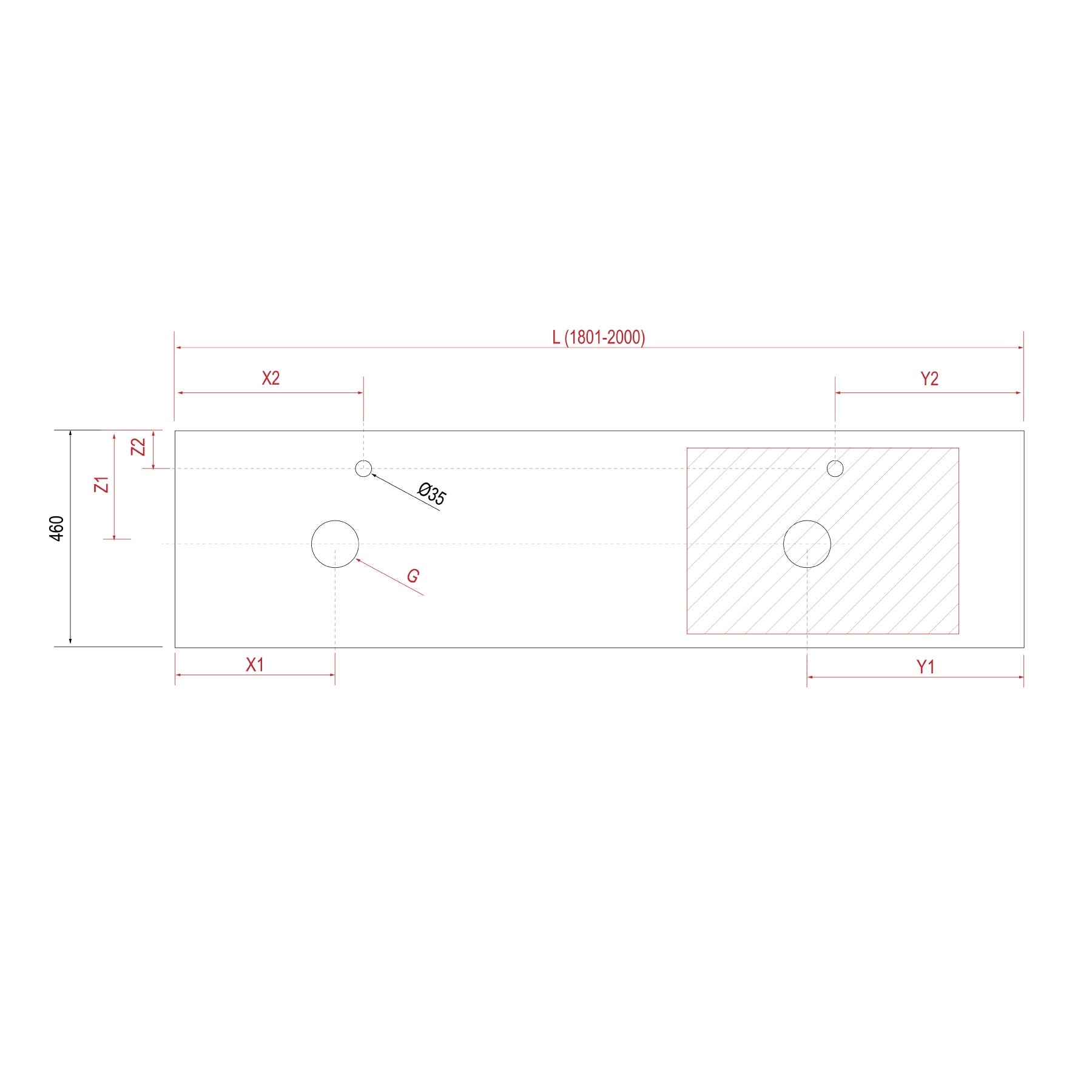 23491 SALGAR Столешница механизированная от 1801 до 2000 SBIANCATO 16 мм Sbiancato  - Вид №1