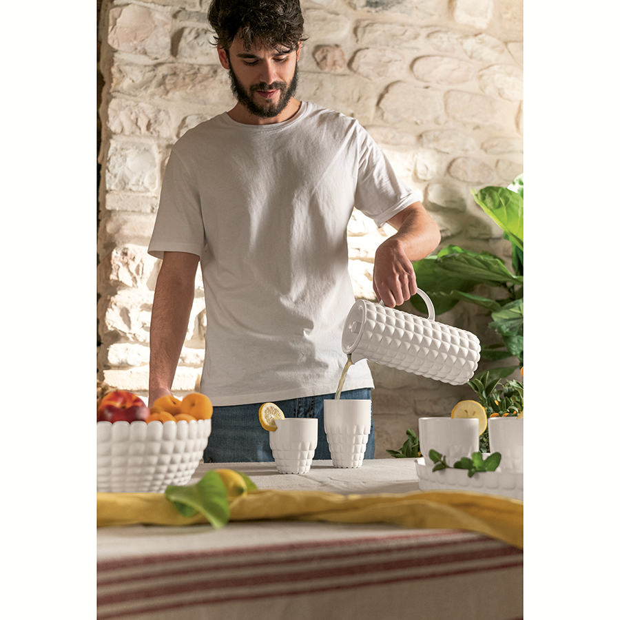 225600156 Кувшин с колбой для льда tiffany, 1,75 л, акрил, молочно-белый Guzzini  - Вид №2