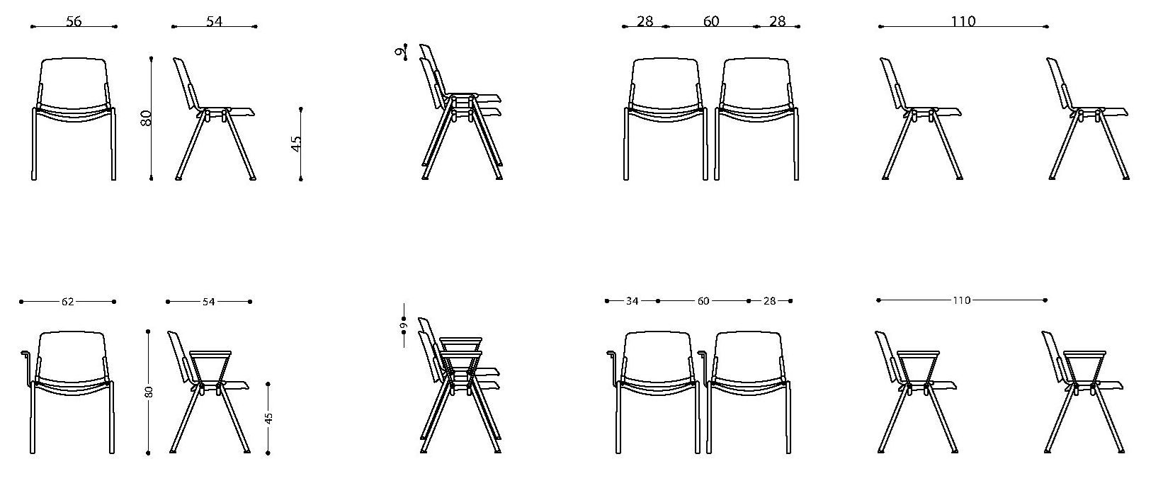 Деревянный штабелируемый стул LAMM New Modulamm ARCH-00065670 - Вид №3