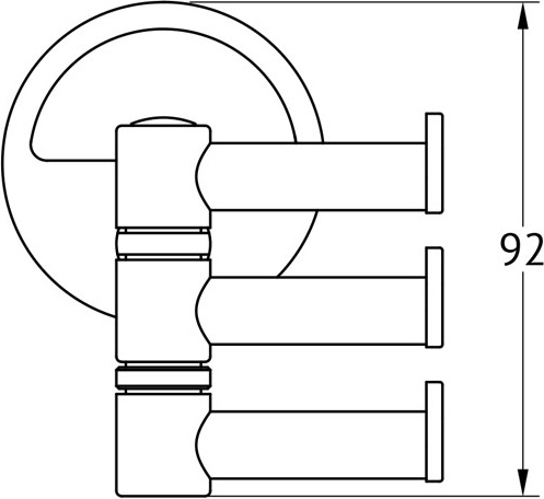 LUX 047 Крючок поворотный тройной FBS Luxia - Вид №1