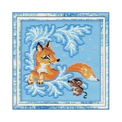 0797 Набор для вышивания Лисенок с мышонком 15 х 15 см RIOLIS Сотвори Сама 