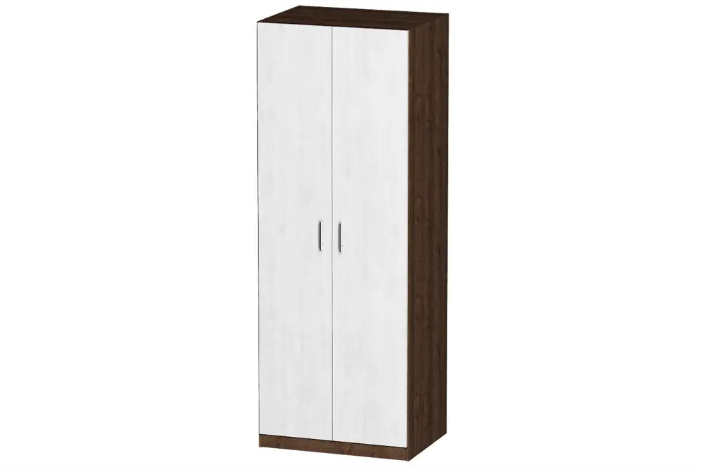 91368755 Шкаф распашной Furnistyle Лайф ЛШО-06 80x215x60 см ЛДСП цвет дуб коричневый табак/светлое дерево STLM-1085076