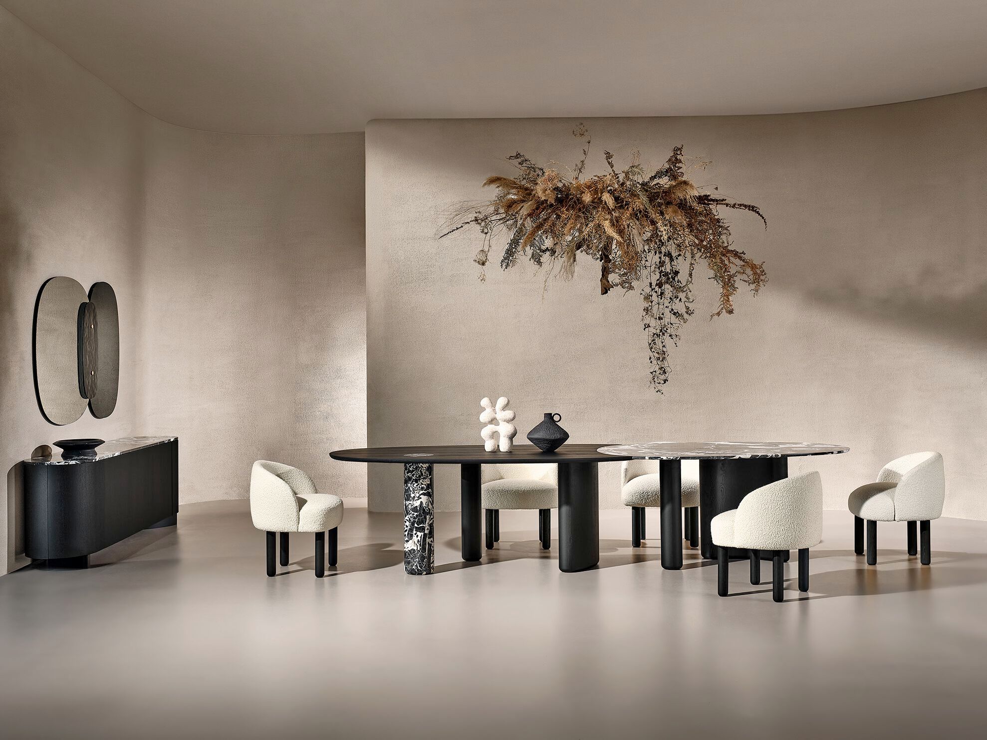 Деревянный и мраморный обеденный стол Naturedesign Главная ARCH-00089251 - Вид №3