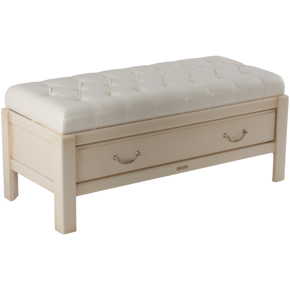 18027 Банкетка Лотос 3 Айвори Молочный BOGACHO 4627138156599