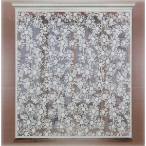 91297903 Тюль на шторной ленте для кухни Лента 145x160 см цвет белый STLM-0828561