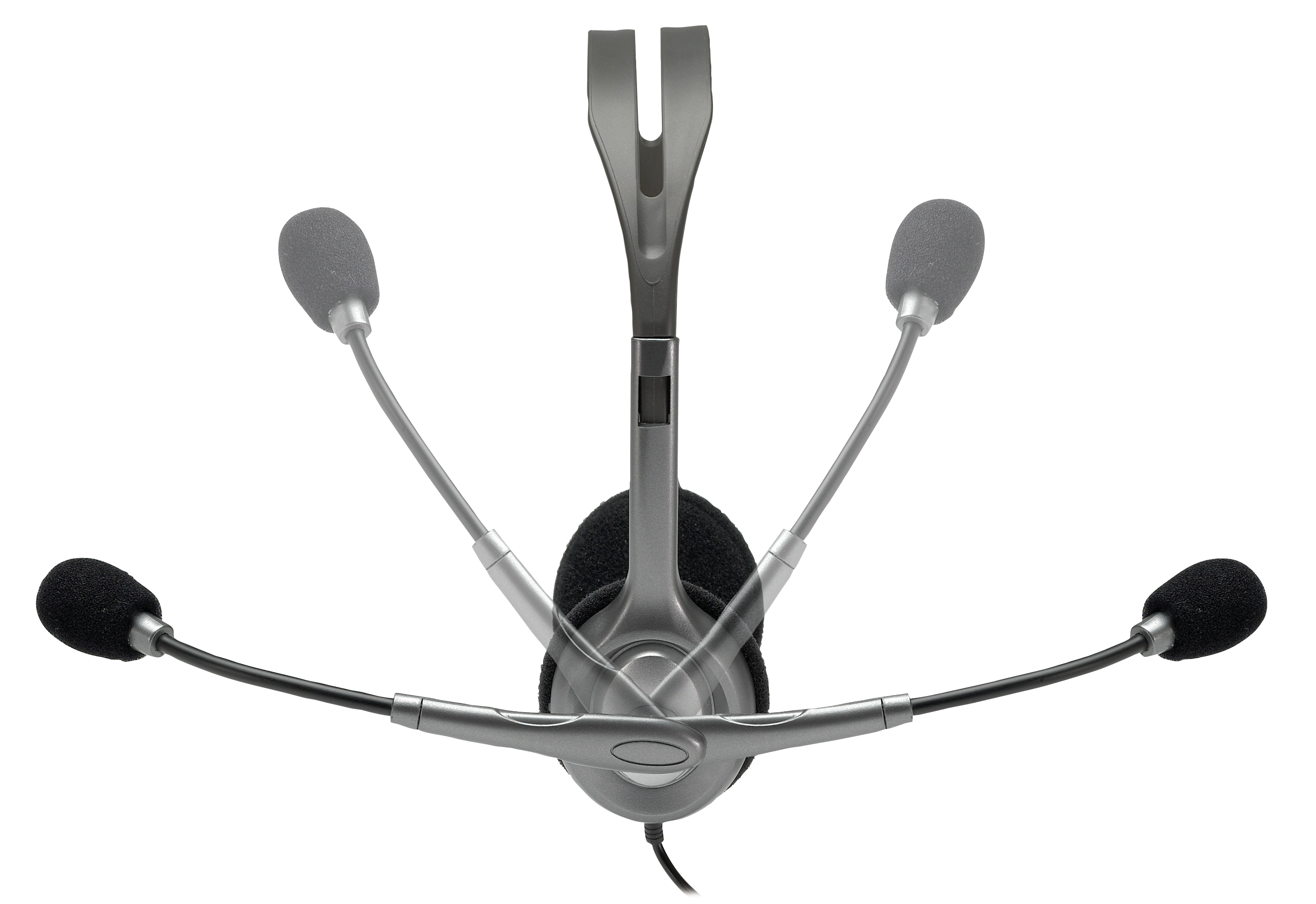 981-000271 Headset h110 (20-20000hz, mic, 2x3.5mm jack, 1.8m) Logitech Santreyd  - Вид №3