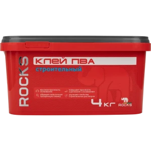 Клей ПВА Строительный Rocks 4 кг