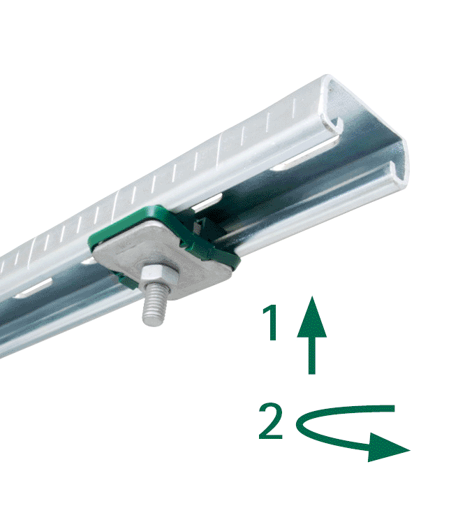 665185110 BIS RapidStrut® Гайки быстрого монтажа G2 (BUP1000) монтаж в профиле Strut walraven  - Вид №2