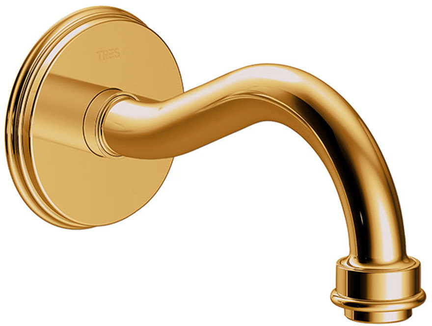 Фиксированный настенный излив TRES CLASIC-24217302OR TRES