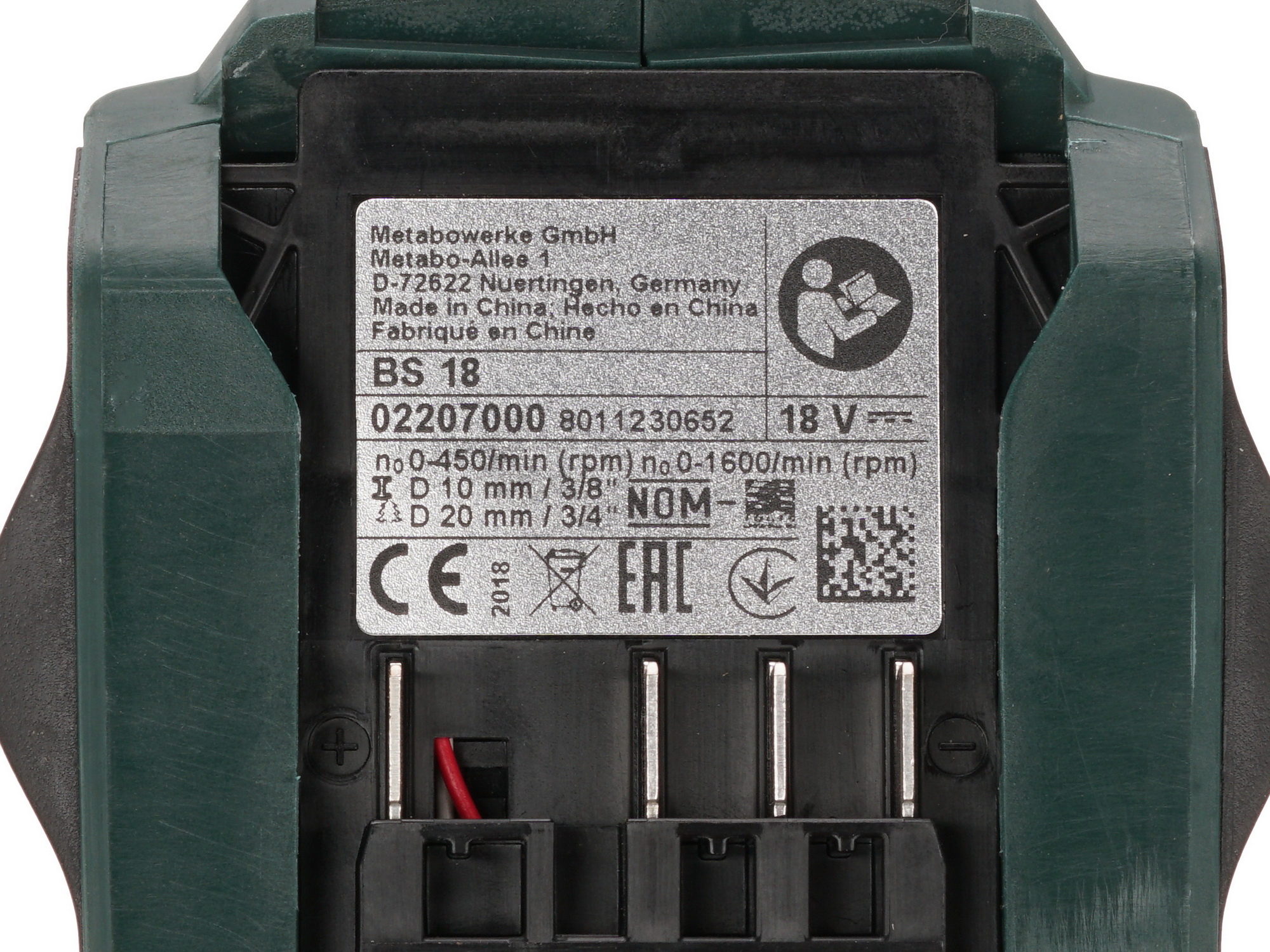 Дрель-шуруповерт Metabo BS 18 SET CAS 18V 1153476 STDN-0034902 - Вид №2