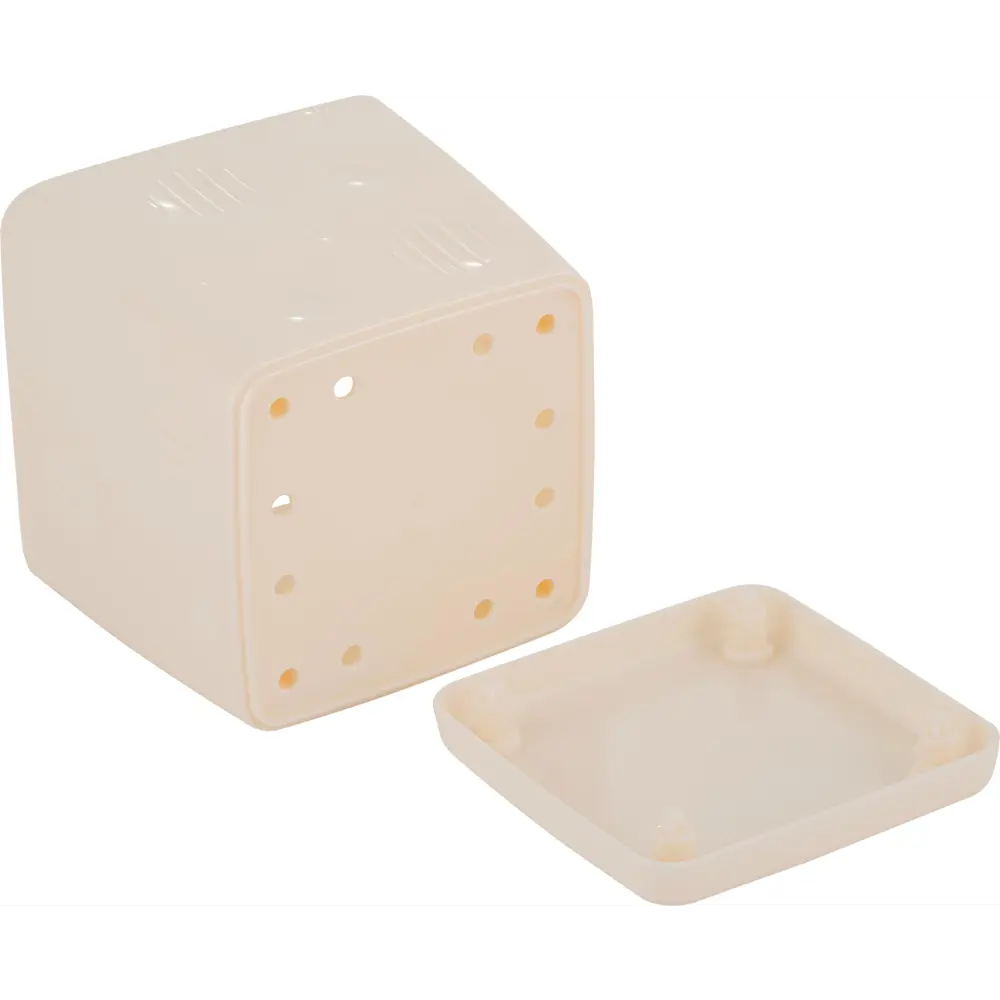 Горшок цветочный Engreen Microcosm 11.3x11.3x11.5 см v1.1 л пластик бежевый 85664746 STLM-2196903 INGREEN - Вид №1