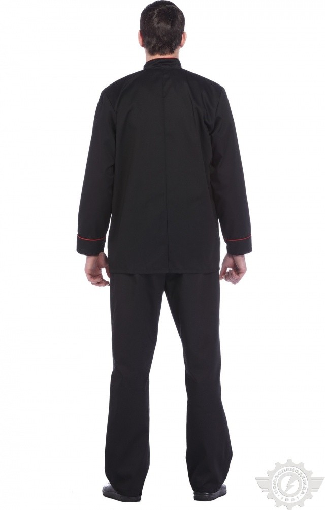 66013 Куртка поварская "Люкс" черная  Повар  размер 56-58/182-188 Спецодежда  - Вид №5