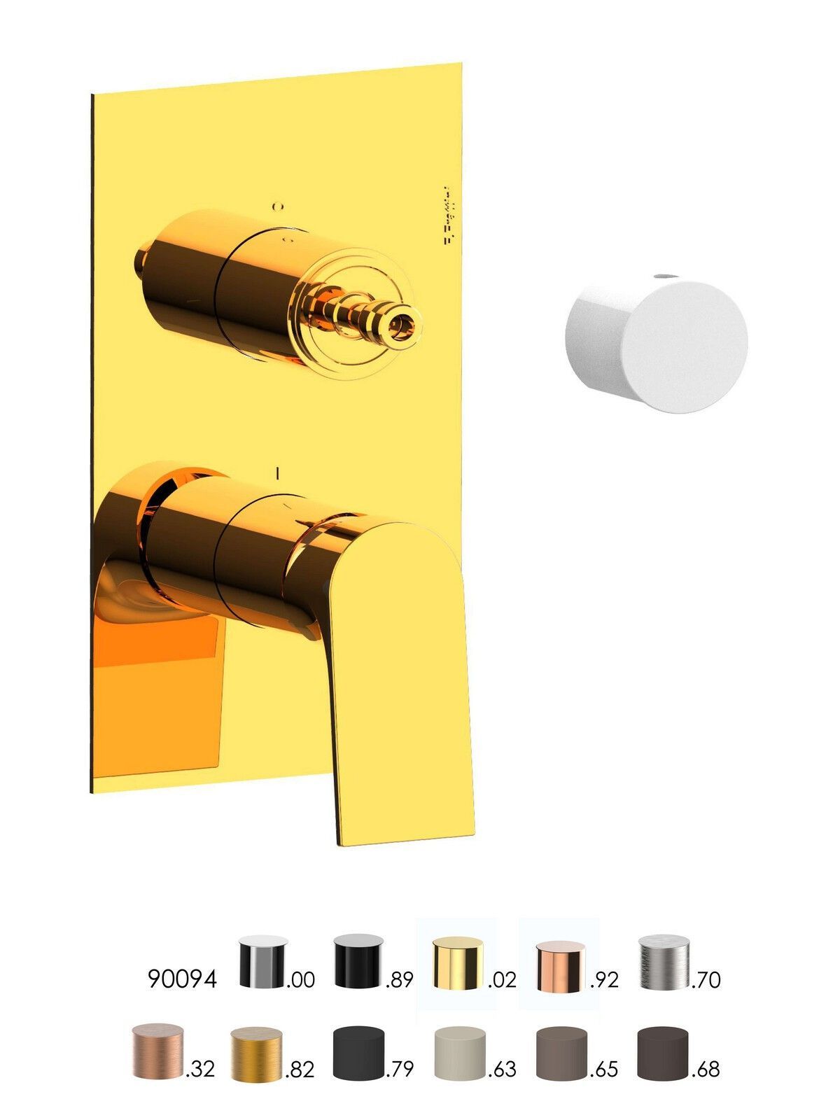 Однорычажный встраиваемый смеситель для душа с переключателем Rubinetterie Frattini Нарцисс ARCH-00114598 - Вид №2