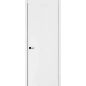 Дверь межкомнатная глухая Николь 90x220 см эмаль цвет белый с замком и без петель