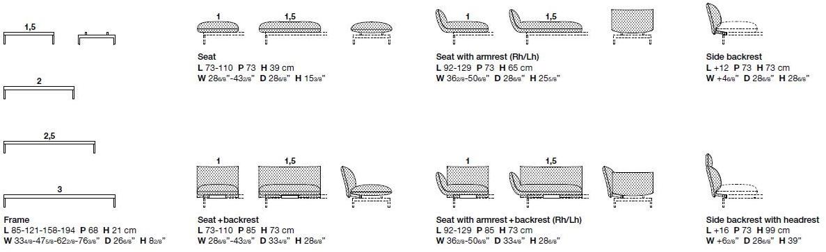 Kristalia 3-х местный модульный диван из ткани sun-id-1456542 - Вид №12