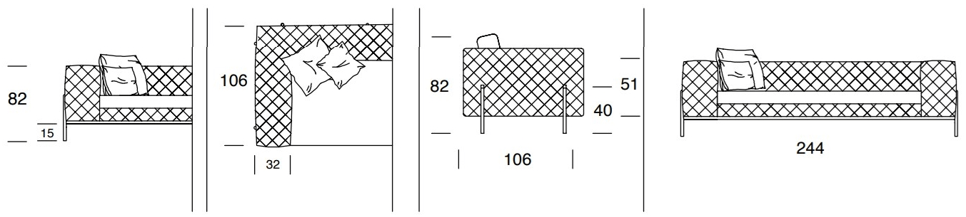 Former In Italia 3-х местный бархатный диван Brera plus sun-id-1493748 - Вид №5