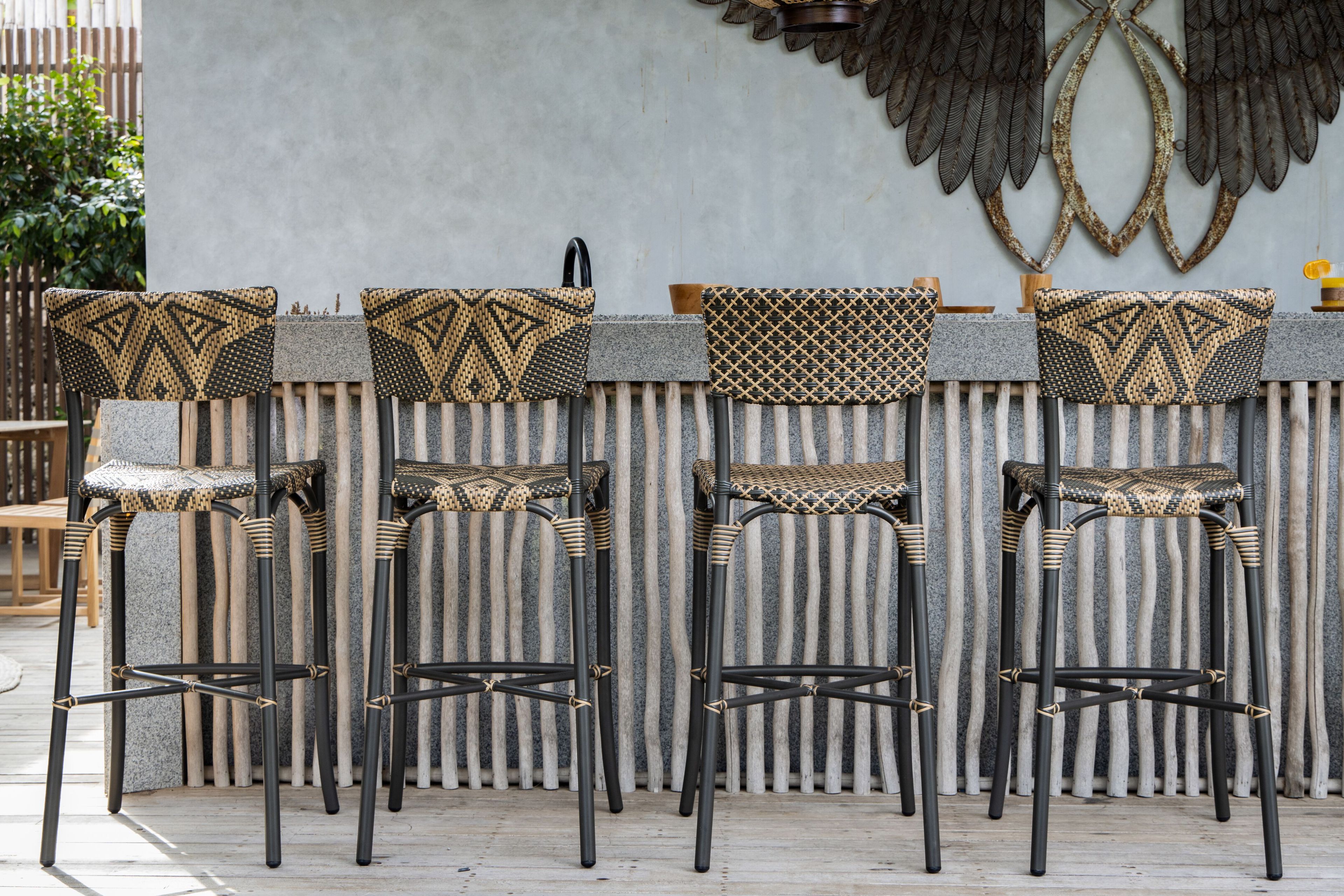 Высокий садовый стул из синтетической ткани со спинкой cbdesign Tosca ARCH-00066936 - Вид №4