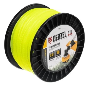 91415923 Леска для триммера Denzel зубчатый квадрат 3 мм х 113м на Din катушке Flex Cord STLM-0949890