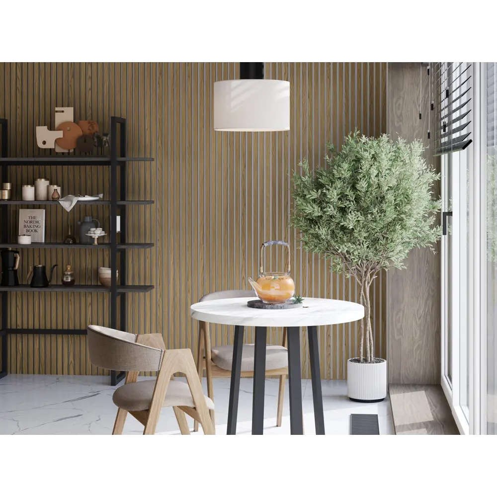 Рейка МДФ Дуб Тангент натуральный 280x3x2.2 см 89389911 Santreyd STLM-1503094 - Вид №1