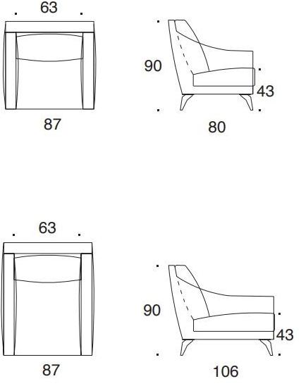 Twils Lounge Кресло Bergere со съемным чехлом Revival sun-id-1444638 - Вид №3