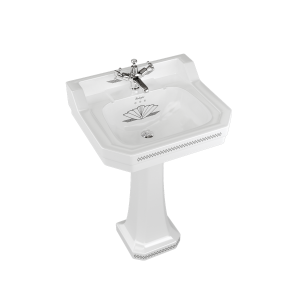 Burlington Bespoke Раковина на заказ Charleston Edwardian 56 см со стандартной подставкой с 3 отверстиями под смеситель B4 3TH CHAR P1 CHAR