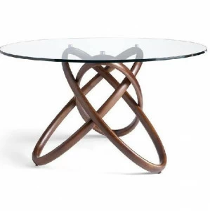 Обеденный стол круглый стеклянный 140 см DT16069 от Angel Cerda ANGEL CERDA  149977 Прозрачный