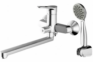 Смеситель для ванны излив 300 мм с аксессуарами ECO-D F693158C-LB bravat