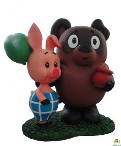 10701 ВИННИ ПУХ с ПЯТАЧКОМ, скульптура из бетона LAB.Space  - Вид №1