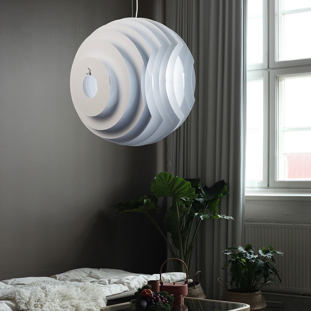 Люстра подвесная с металлическим плафоном D 60 см белая Frezia Light 90007 FREZIA LIGHT ДИЗАЙНЕРСКИЕ 00-3953634 Белый  - Вид №1