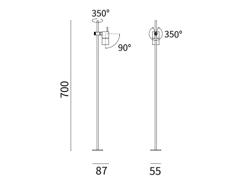 Регулируемый светодиодный напольный напольный светильник Lucifero's IFerrosi ARCH-00093792 - Вид №3