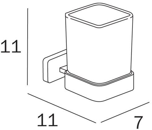 INDA® Подставка для зубных щеток из матового стекла Lea A18100 - Вид №1