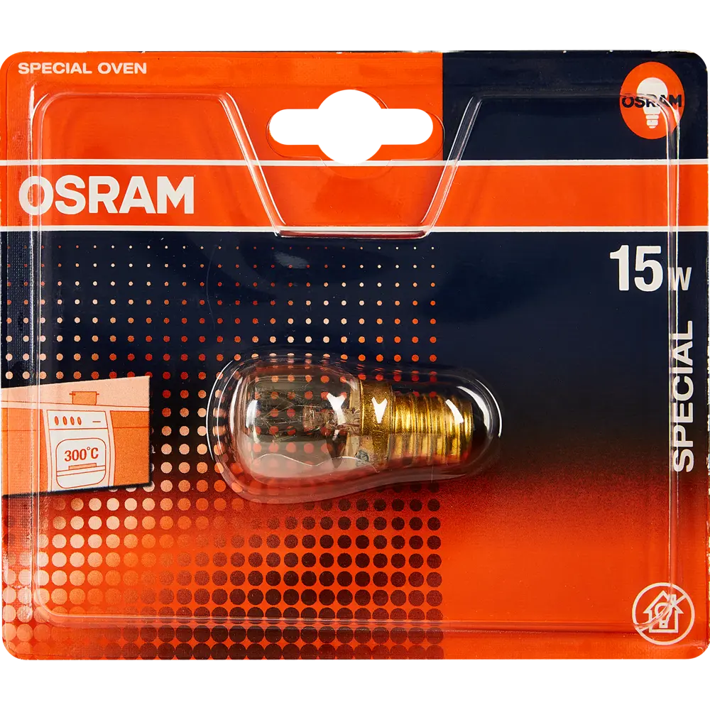 Лампа накаливания для духовки Osram трубчатая E14 15 Вт свет тёплый белый 16656320 STLM-2074233  - Вид №3