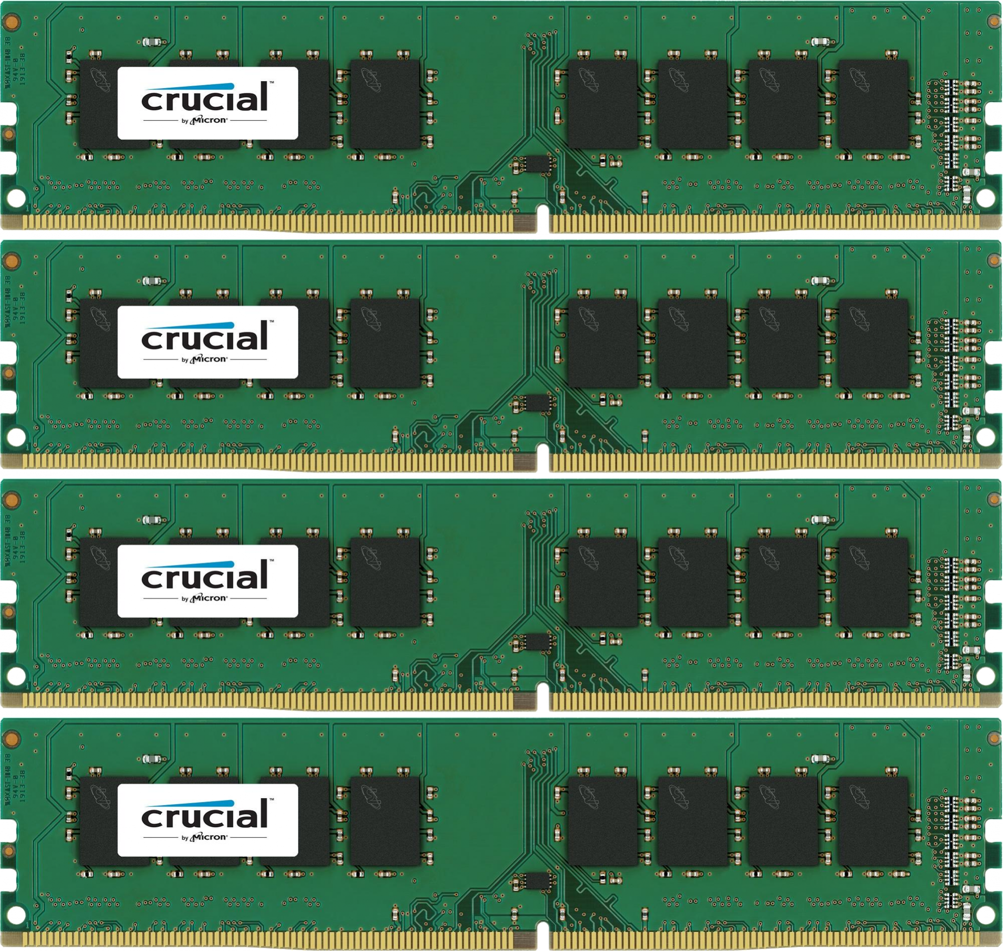 CT4K4G4DFS8213 16gb kit (4gbx4) ddr4 2133 mt/s (pc4-17000) cl15 sr x8 unbuffered dimm 288pin Crucial Santreyd 