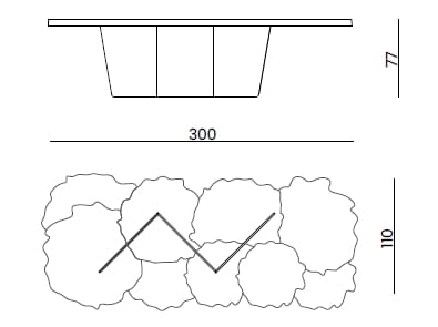 Обеденный стол из дерева и стекла Bizzotto Italia ARCH-00082149 - Вид №11