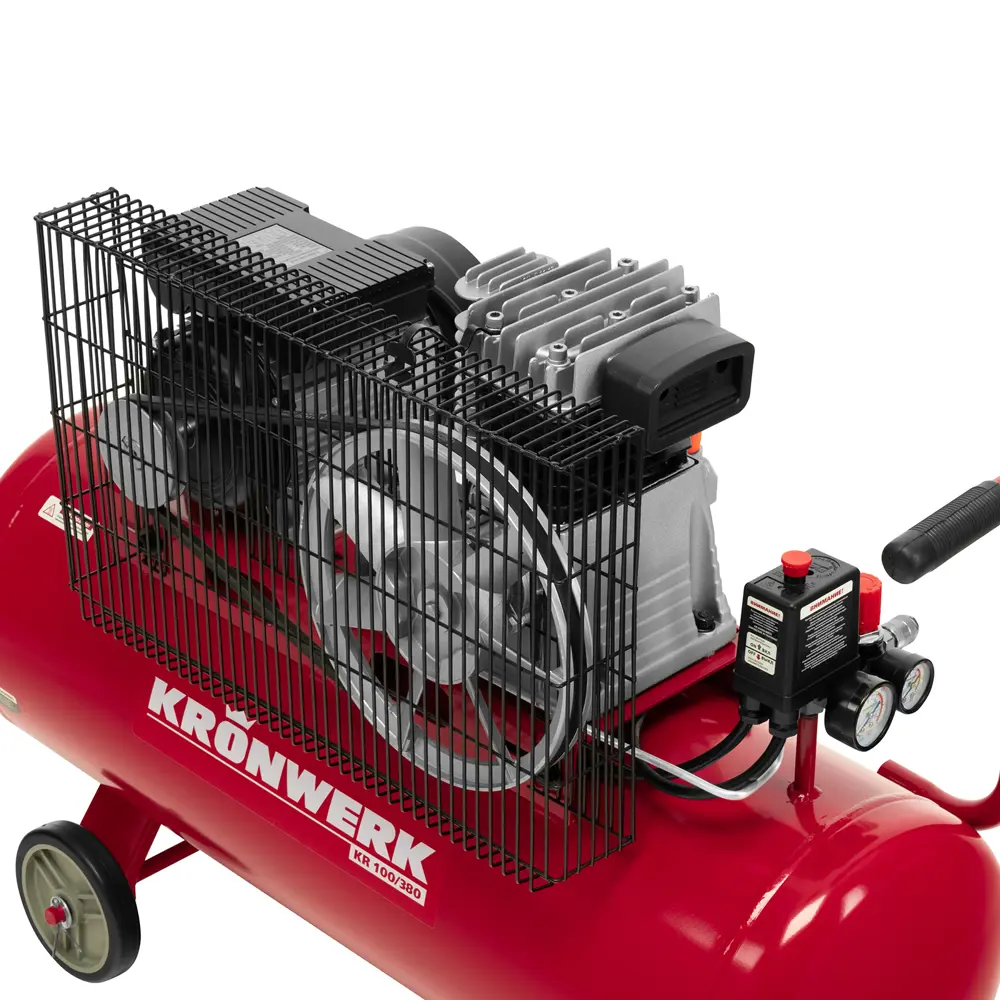 Компрессор сетевой ременной масляный Kronwerk 58106, 100 л 380 л/мин STLM-2196351 - Вид №29