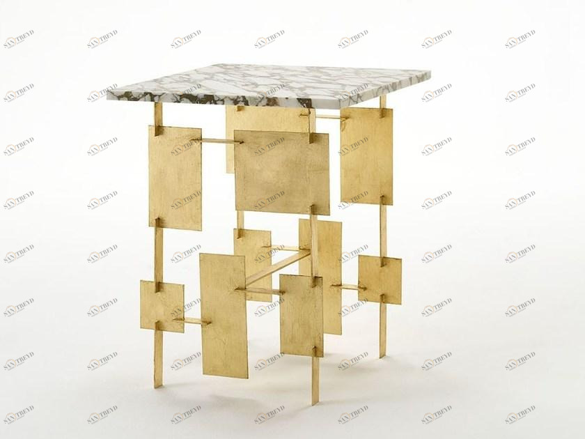 MARIONI Квадратный мраморный журнальный столик для гостиной Raymond 02716a