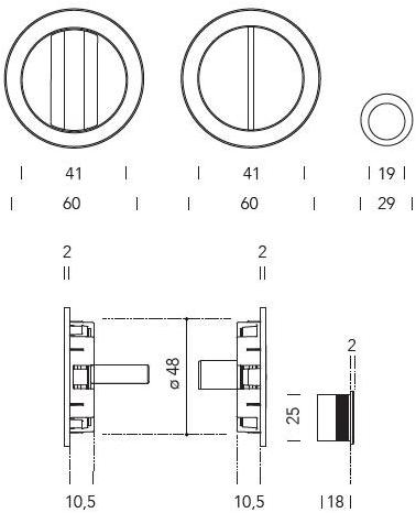 Reguitti Утопленная ручка из замака Ks Ar60ks***m6 - Вид №1