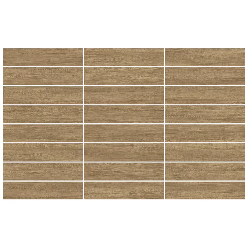 Глазурованный керамогранит Alma Ceramica Timber 40 15.1x60.2 см 1.82 м² матовый цвет коричневый STLM-2203547 - Вид №2